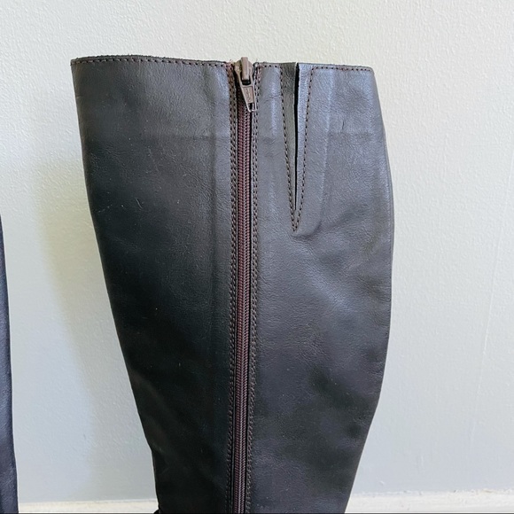 Anthro Miss Albright Leather Braided Knee Boots - Picture 7 of 11